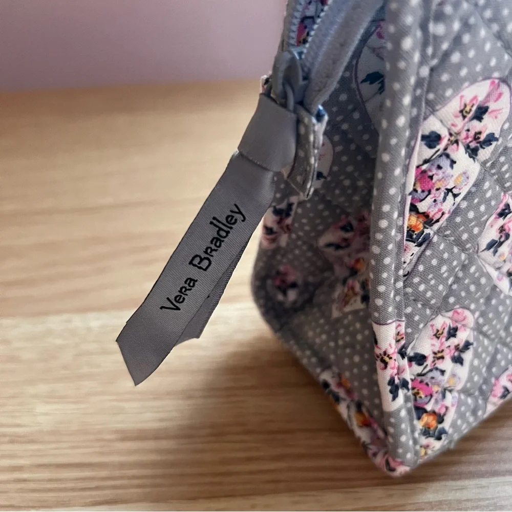 Vera Bradley Hearts Trapeze Cosmetic Bag in Mon Amour Gray - Picture 3 of 3